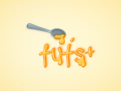 Honey Text Effect honey honeycomb illustrator spoon text effect tutorial vector