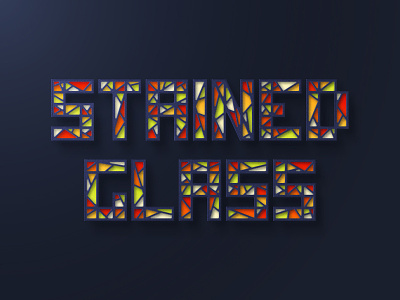 Stained Glass Text illustrator stained-glass text effect tutorial vector
