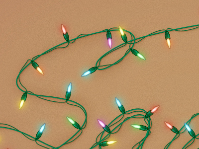 Christmas Lights christmas illustrator lights text effect tutorial vector wire