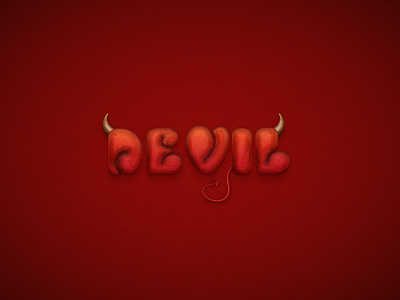 Devilish Text devil devilish horn illustrator text tutorial vector