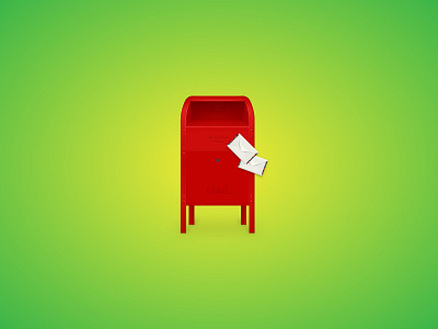 Post Box Illustration box illustration illustrator letter mail post red tutorial vector