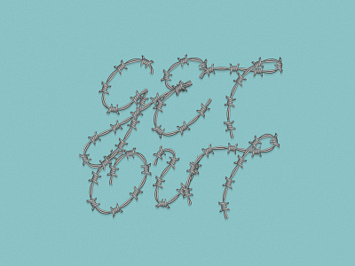 Barb Wire Text barb illustrator pattern brush text tutorial vector wire