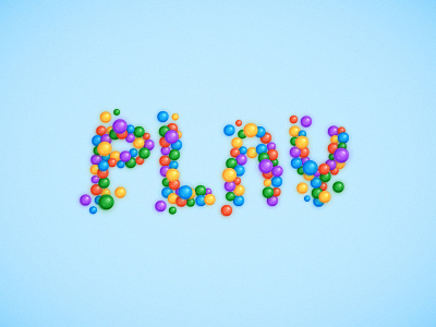 Plastic Balls Text ball colorful illustrator plastic text tutorial vector