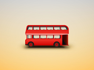 Double-Decker Bus bus decker double illustrator red tutorial vector