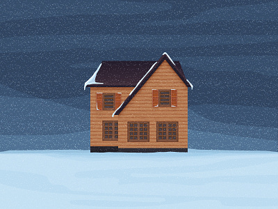 Winter House Illustration