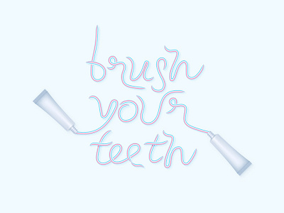 Toothpaste Text illustrator text toothpaste tutorial vector