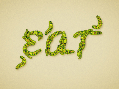 Caterpillar Text caterpillar illustrator text tutorial vector