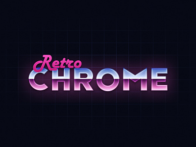 Retro Chrome Text chrome illustrator retro text tutorial vector