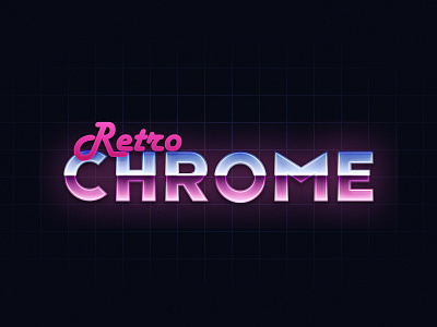 Retro Chrome Text