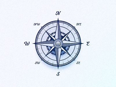Wind Rose Compass Symbol Illustration