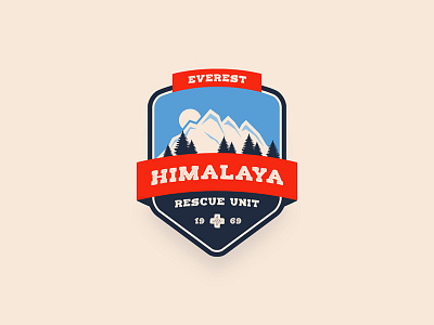 Mountain Rescue Unit Badge badge illustrator mountain rescue tutorial unit vector