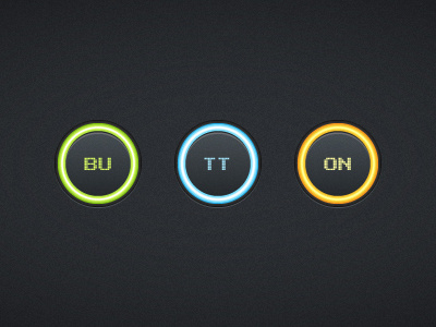 Glowing Buttons button glowing illustrator tutorial ui vector