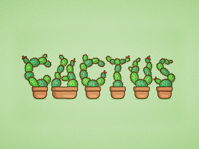 Cactus Text cactus illustrator text tutorial vector
