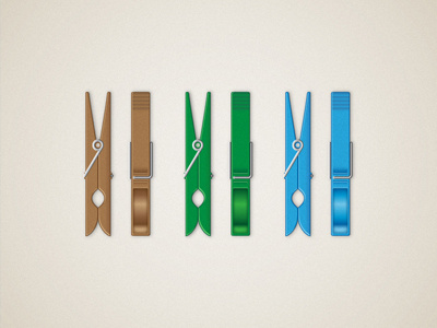 Clothespins Illustration clothespin illustration illustrator tutorial vector