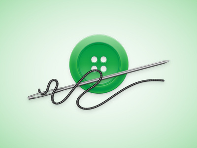 Button and Needle Illustration