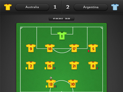 Soccer App Interface