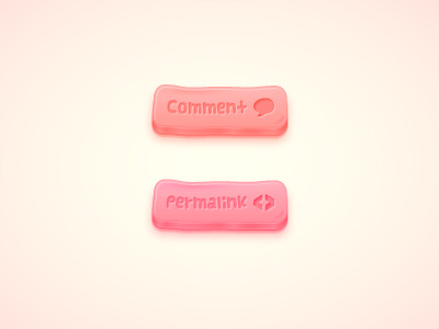 Bubble Gum Buttons bubble button commnent gum illustrator permalink pink tutorial ui vector