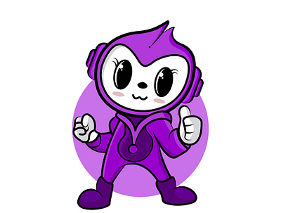 Si Janda Purple animation branding character color fun illustration indonesia logo mascot ui vector art