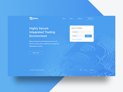 Crypto Currency Landing Page blue clean crypto crypto currency design landing page ui website