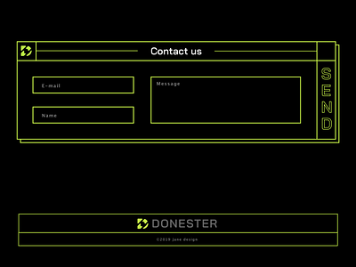 Contact Form for web black brutalism composition contact form contact us frame landingpage neon colors neon green shapes typography webdesign