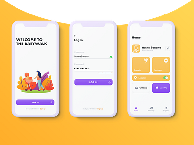 Babywalk- iOS concept app design