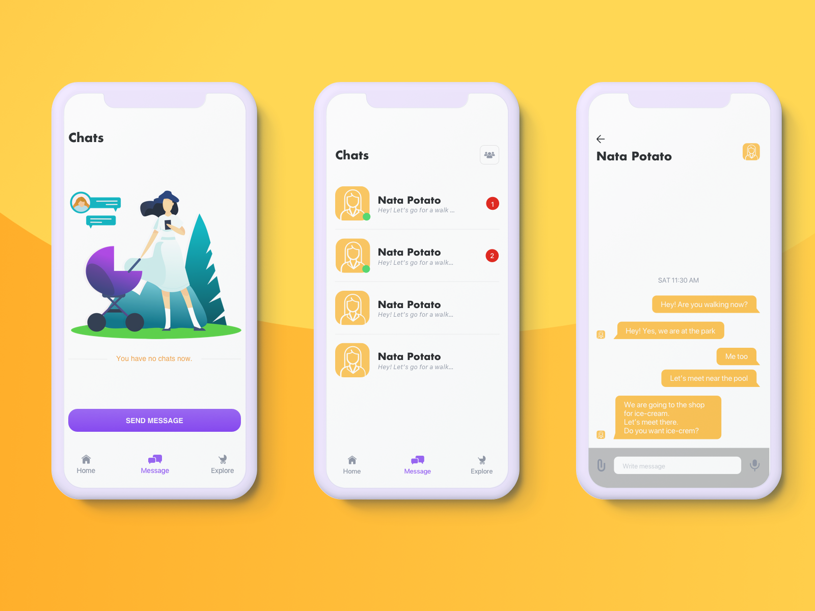 Babywalk concept app design by Zhenya Gavra on Dribbble