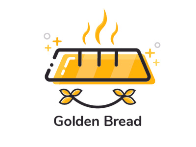 Golden Bread bakery bakery logo brand branding bread golden logo mbe style