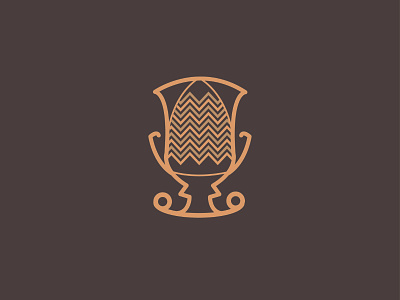 Vase of Assteas brown colors design flat gold graphic icon illustraion illustrator cc logo vector