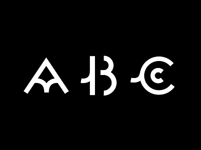 ABC black colors design flat font graphic icon illustration illustrator cc logo shape typography vector white