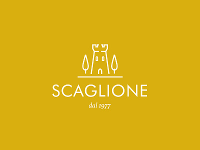 Scaglione dal 1977 branding colors design flat graphic icon illustration illustrator cc logo oil shape typography vector white yallow