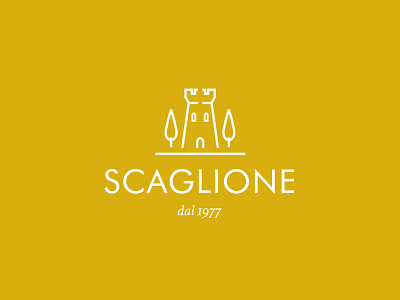 Scaglione dal 1977 branding colors design flat graphic icon illustration illustrator cc logo oil shape typography vector white yallow