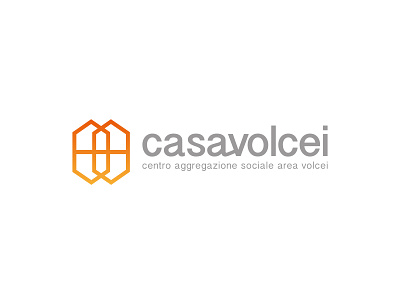 Casavolcei's Logo branding colors design flat graphic grey icon illustration illustrator cc logo orange shape typography vector