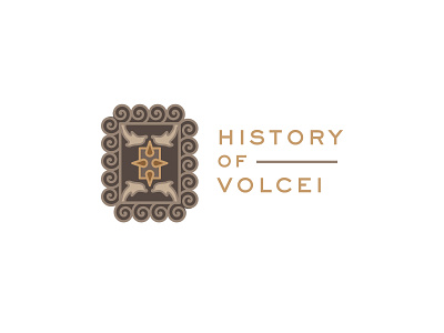 History of Volcei branding brown colors design flat gold graphic history icon illustration illustrator cc logo shape typography ui ux vector volcei white