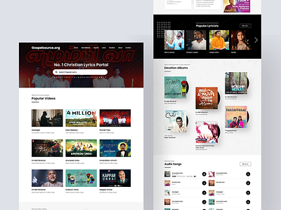Gospel Website design design landing landing page lyricist website minimal ui ui design ui ux web webdesign website website design