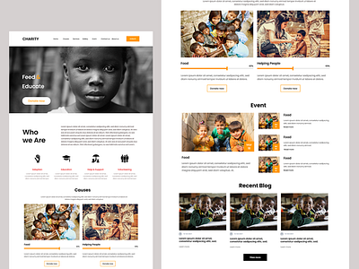 Charity Website design charity charity website clean design ui ux web webdesign website website design