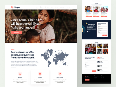 Charity Website charity charity website clean design design ui web web design web ui website design