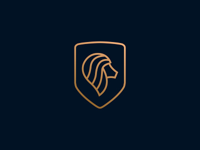 Lion Shield Logo branding business design icon lion logo shield