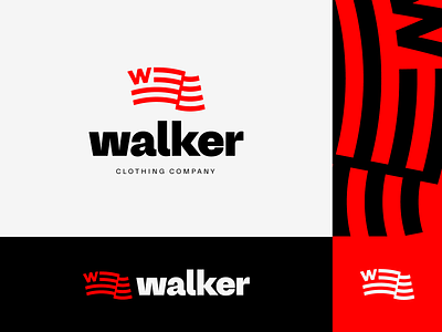 Walker Clothing adventure branding clothing brand design fashion flag icon logo