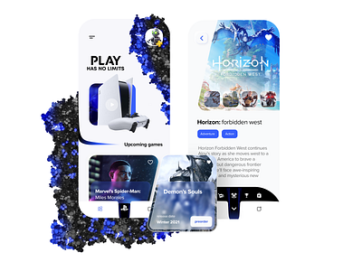 Playstation app concept app figma games intarface invision minimal mobile photoshop playstation redesign typography ui ux