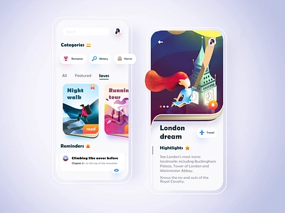 Book finder app book books categories clean icons illustration illustrator interface invision letter mobile read screens ui ux