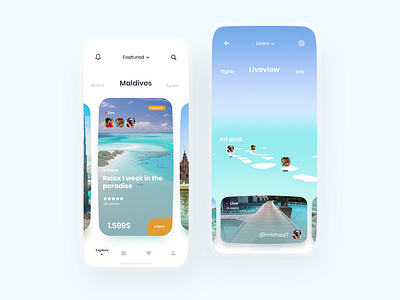 Travel app concept