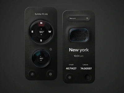 Compass app concept clean compass gradient location location app minimal newyork texture trendy uidesign