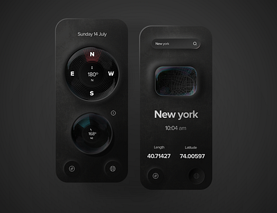 Compass app concept clean compass gradient location location app minimal newyork texture trendy uidesign