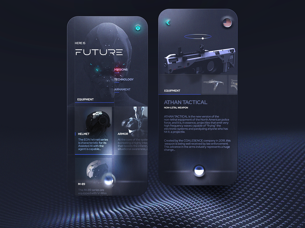 Futuristic UI designs, themes, templates and downloadable graphic ...