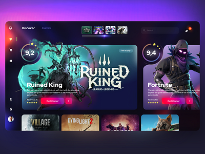Game Dashboard dark mode dashboard dashboard design game store uidesign web webdesign