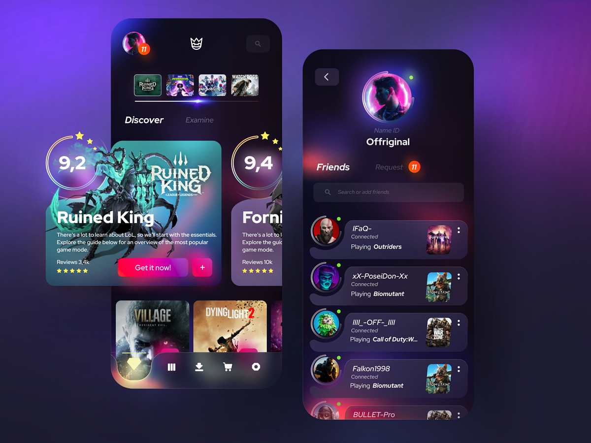 Game Store mobile concept by Offriginal for Orizon: UI/UX Design Agency ...