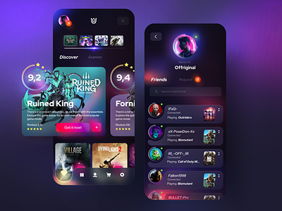 Game Store mobile concept dark mode esports games mobile store uidesign video games