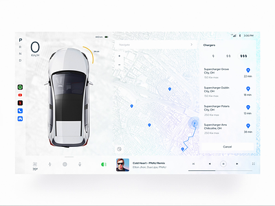 Tesla Dashboard Concept automotive car clean cluster dashboard electric futuristic minimal model3 speed tesla vehicle