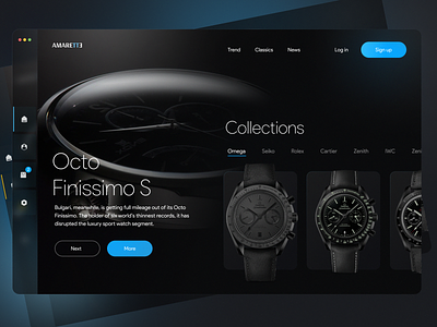 Watch Store Concept futuristic glassmorphism landing page minimal watch watch store watches website