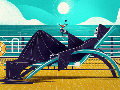 Death vacation death illustration vector